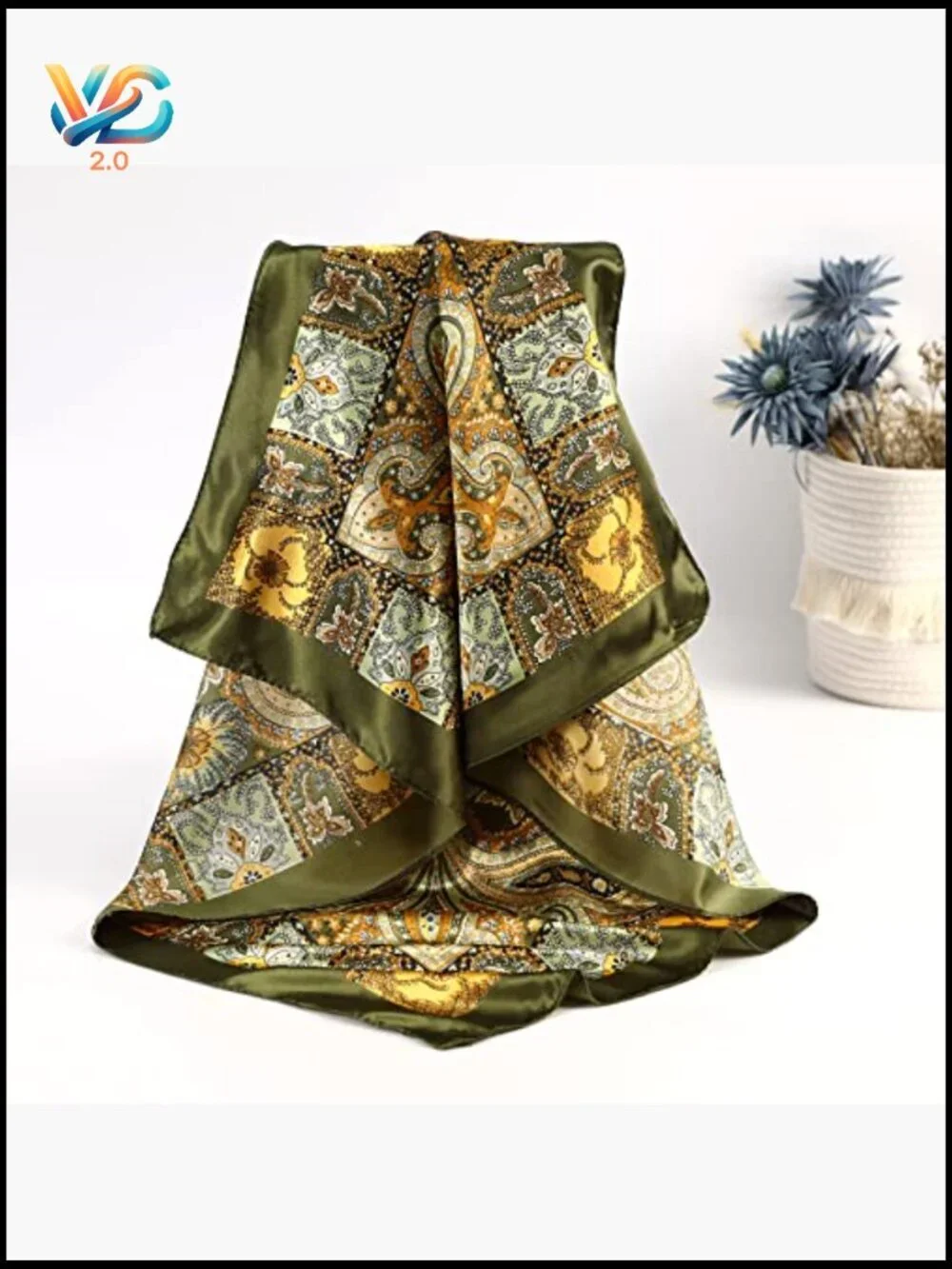 Large Satin Hair Scarf Wrap for Women Head Bandana Sleeping Multi-Way Use